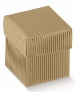 SCATOLA FONDO E COPERCHIO MM 200X200X400 ONDA AVANA